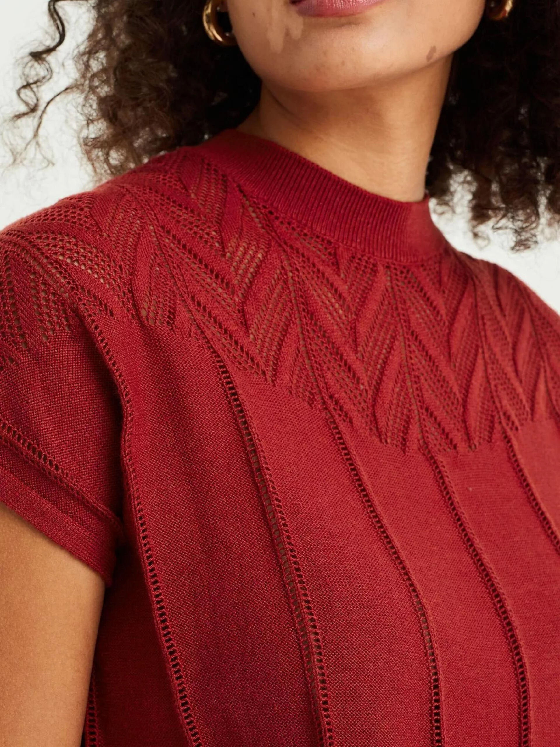 WE FASHION Pulls Maille Fine Pull-over Femme Rouge 5 WE FASHION Pulls Maille Fine Pull-over Femme Rouge – Image 5