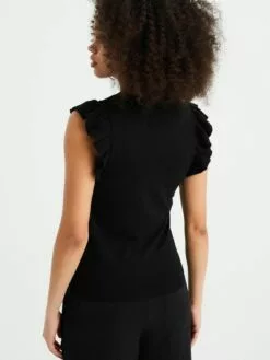 WE FASHION T-shirts T-shirt Femme Noir -WE FASHION Magasin En Ligne 03916bc4eb693c5dd1beaada5af78ba5