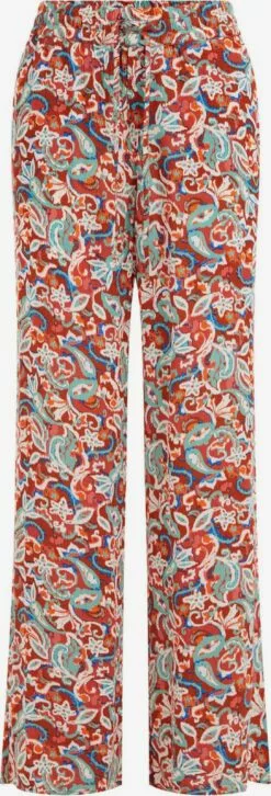 WE FASHION Pantalons En Toile Wide Leg Pantalon Femme Rouge Rouille