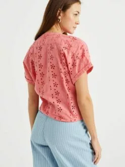 WE FASHION Blouses à Manches Courtes Chemisier Femme Rose Ancienne -WE FASHION Magasin En Ligne 04930ba812c0c6e9d4cc1b92d17a68cb