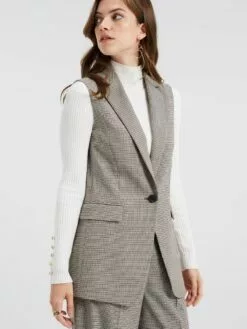 WE FASHION Blazers Classiques Gilet De Costume Femme Beige / Crème -WE FASHION Magasin En Ligne 04f0b93da91a7ab682aef95d8bac4bf5