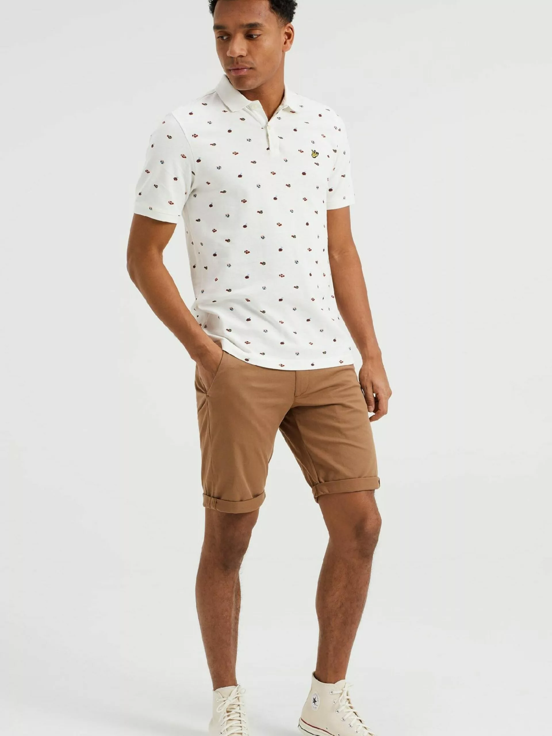 WE FASHION Shorts Chino Coupe Slim Pantalon Chino Homme Marron 3 WE FASHION Shorts Chino Coupe Slim Pantalon Chino Homme Marron – Image 3