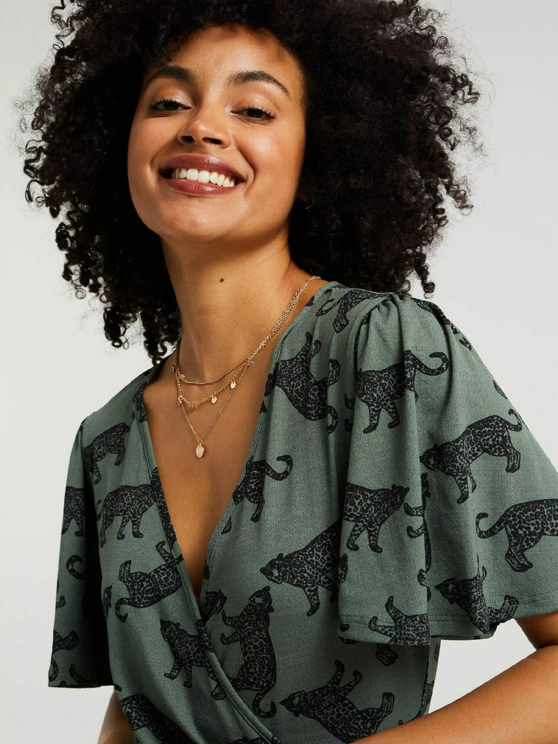 WE FASHION Mini-robes Robe Femme Gris Fumé 3 WE FASHION Mini-robes Robe Femme Gris Fumé – Image 3