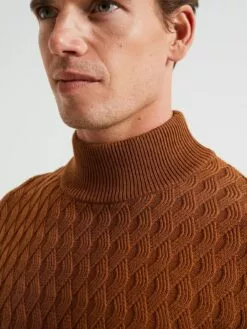 WE FASHION Pulls à Col Roulé Pull-over Homme Marron -WE FASHION Magasin En Ligne 08e80771f6eccbe3c93ffcf468737461