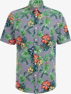 WE FASHION Chemises Décontractées Coupe Regular Chemise Homme Violet