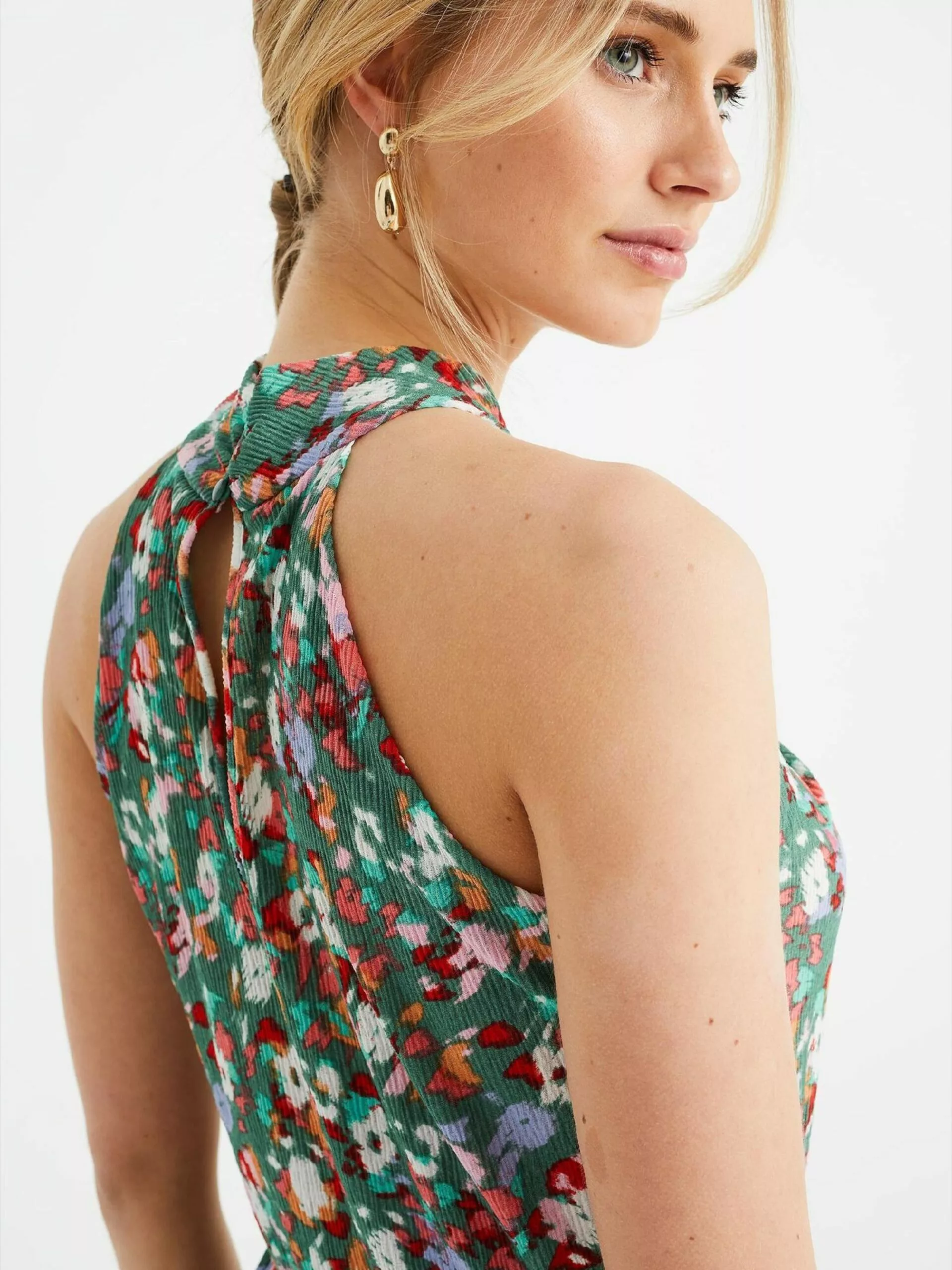 WE FASHION Robes Dété Robe D’été Femme Vert Foncé 4 WE FASHION Robes Dété Robe D’été Femme Vert Foncé – Image 4