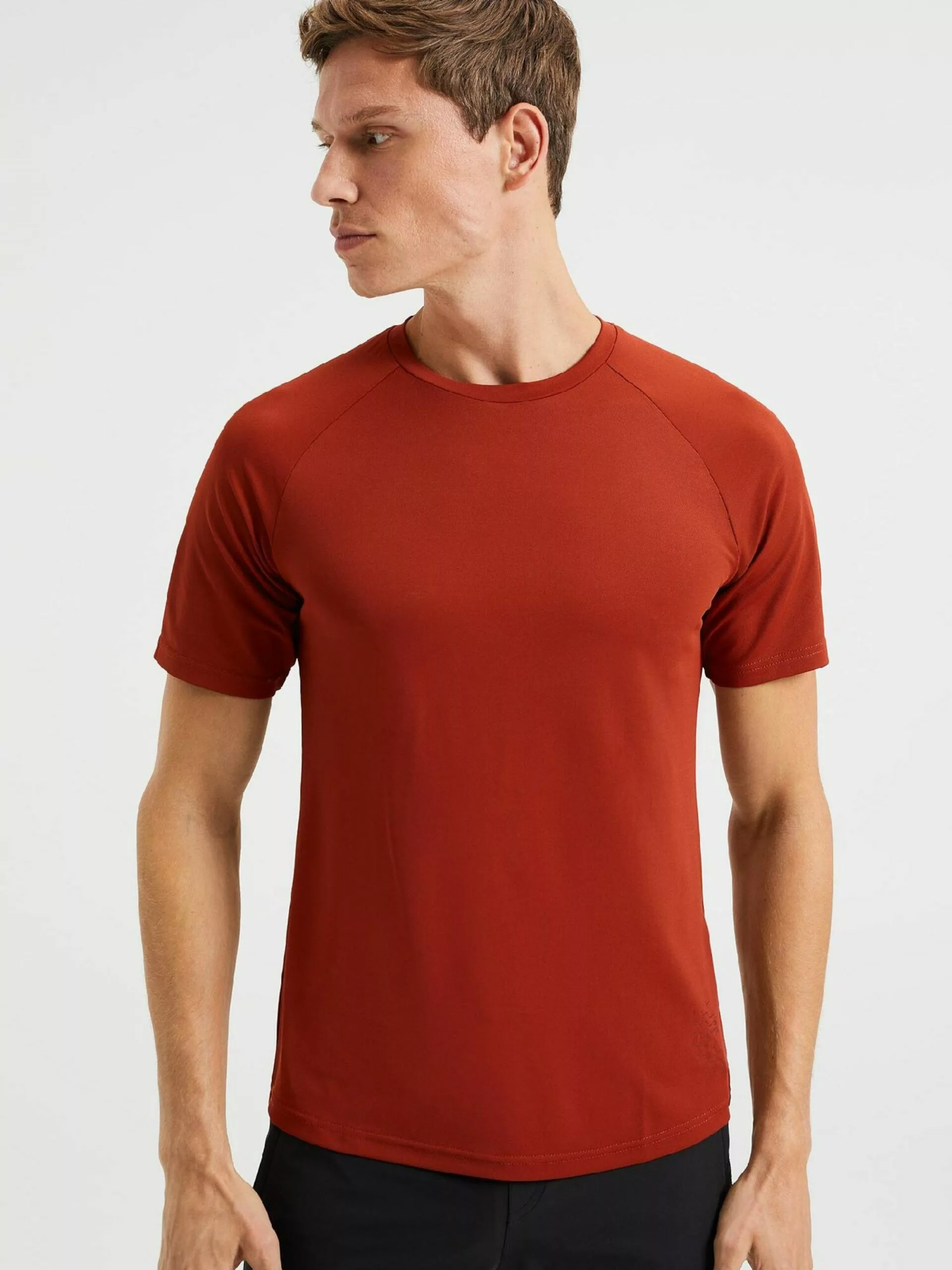 WE FASHION T-shirts T-Shirt Homme Rouge Rouille 2 WE FASHION T-shirts T-Shirt Homme Rouge Rouille – Image 2