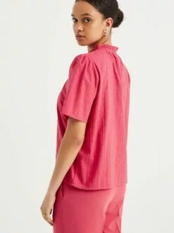 WE FASHION Blouses à Manches Courtes Chemisier Femme Rose -WE FASHION Magasin En Ligne 0be751ba888c3d347de5f6614cd1fdcd