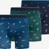 WE FASHION Caleçons Boxers Homme Bleu / Vert