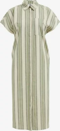 WE FASHION Robes Fluides Robe-chemise Femme Citron Vert / Vert Clair