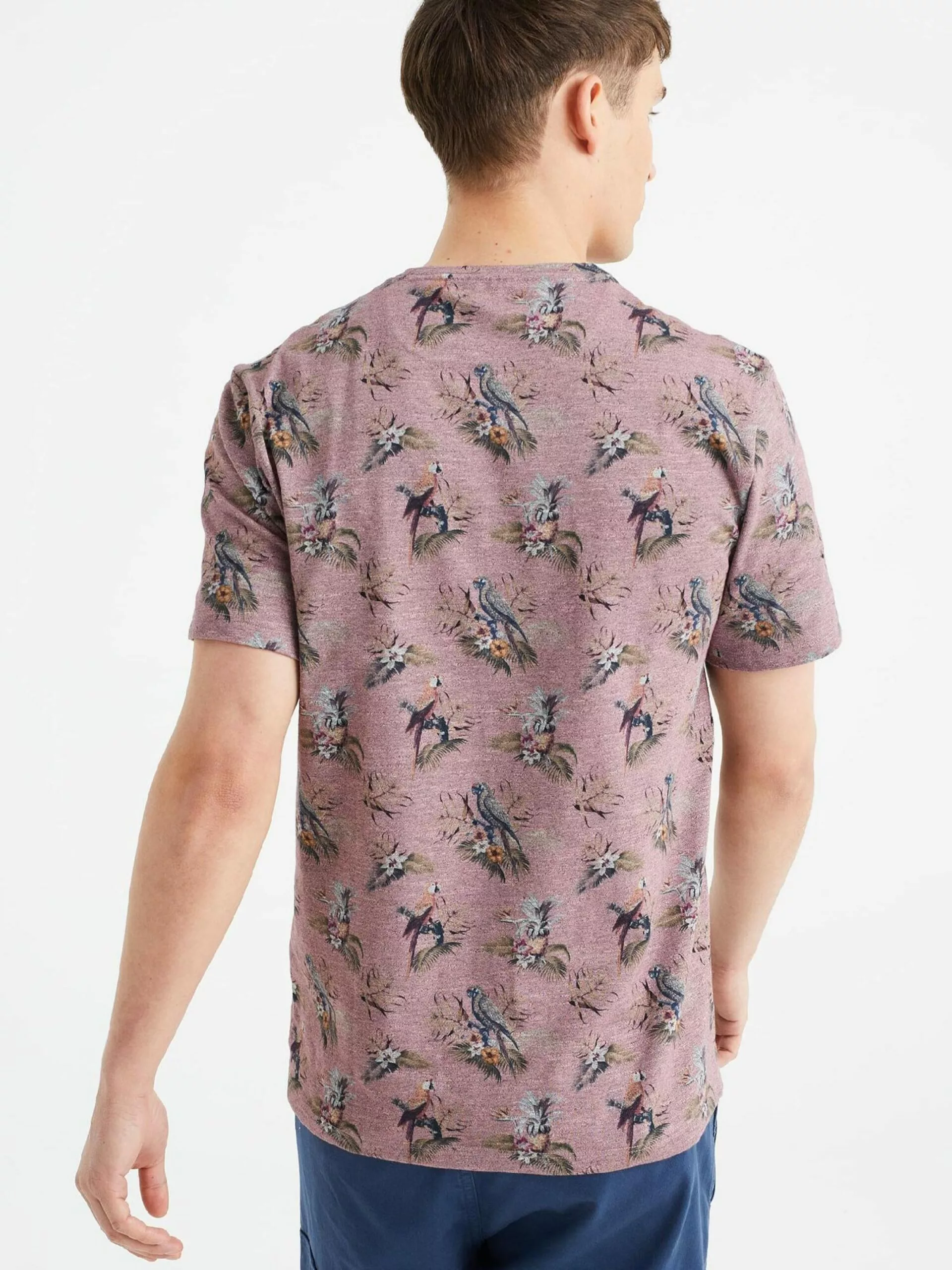 WE FASHION T-shirts T-Shirt Homme Rose 3 WE FASHION T-shirts T-Shirt Homme Rose – Image 3