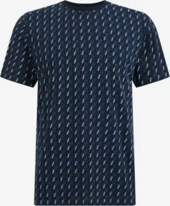 WE FASHION T-shirts T-Shirt Homme Bleu Foncé