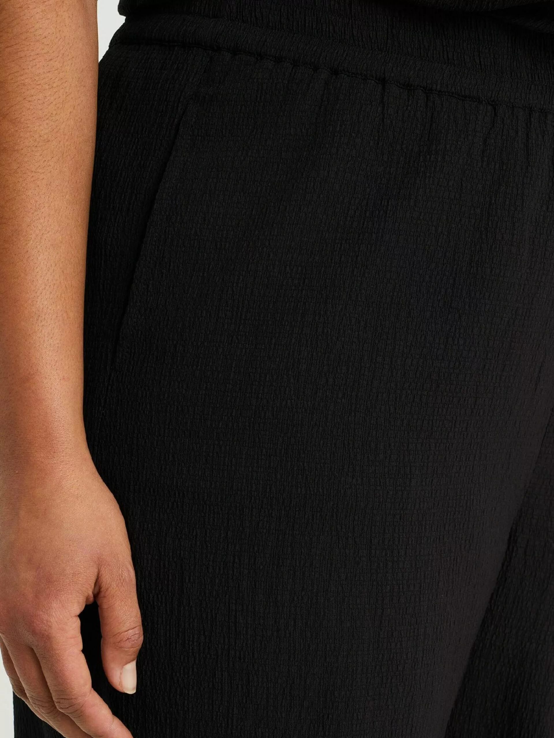 WE FASHION Pantalons En Toile Wide Leg Pantalon Femme Noir 5 WE FASHION Pantalons En Toile Wide Leg Pantalon Femme Noir – Image 5