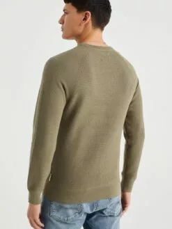 WE FASHION Pulls à Col Rond Pull-over Homme Olive -WE FASHION Magasin En Ligne 14e03faac0e6a5dc6e1cf15e9154a22e