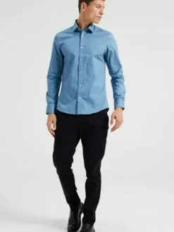 WE FASHION Chemises Décontractées Coupe Slim Chemise Homme Bleu -WE FASHION Magasin En Ligne 19a52eb5f4ebc9f3c01200442010fc36