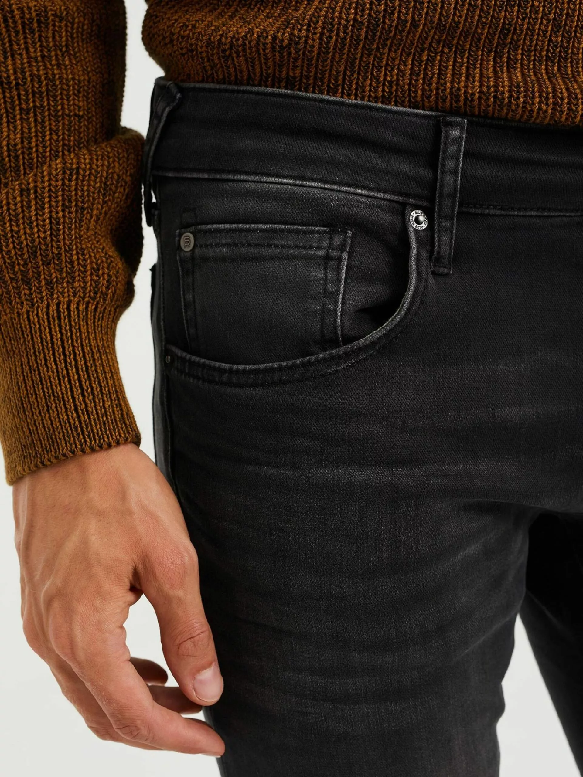 WE FASHION Slim Coupe Slim Jean Homme Noir 6 WE FASHION Slim Coupe Slim Jean Homme Noir – Image 6