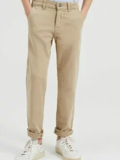 WE FASHION Pantalons Coupe Slim Pantalon Enfants Beige -WE FASHION Magasin En Ligne 1b19470ed298837afbe1da1cf00378ff