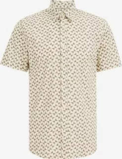 WE FASHION Chemises Décontractées Coupe Slim Chemise Homme Beige