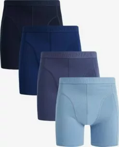 WE FASHION Caleçons Boxers Homme Marine / Bleu Nuit / Bleu Clair / Bleu Foncé