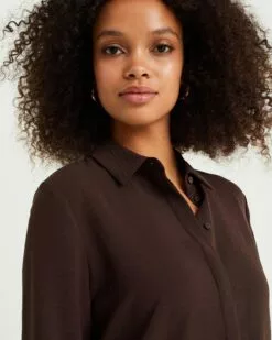 WE FASHION Chemisiers Chemisier Femme Marron -WE FASHION Magasin En Ligne 1fe4af72b6a6238787afabb38b0b1eda