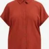 WE FASHION Blouses à Manches Courtes Chemisier Femme Rouille