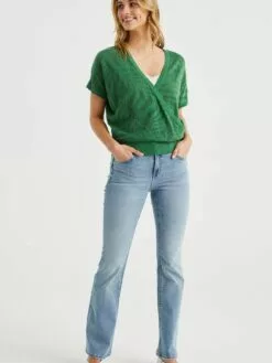 WE FASHION Pulls Maille Fine Pull-over Femme Vert -WE FASHION Magasin En Ligne 208bc4e8ba9014f4f64d48c0fd1441bb