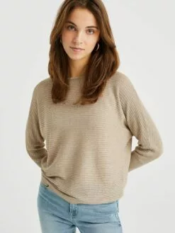 WE FASHION Pulls Basiques Pull-over Femme Beige -WE FASHION Magasin En Ligne 2142cf3edc73ddcb6bd77f83192f8e70
