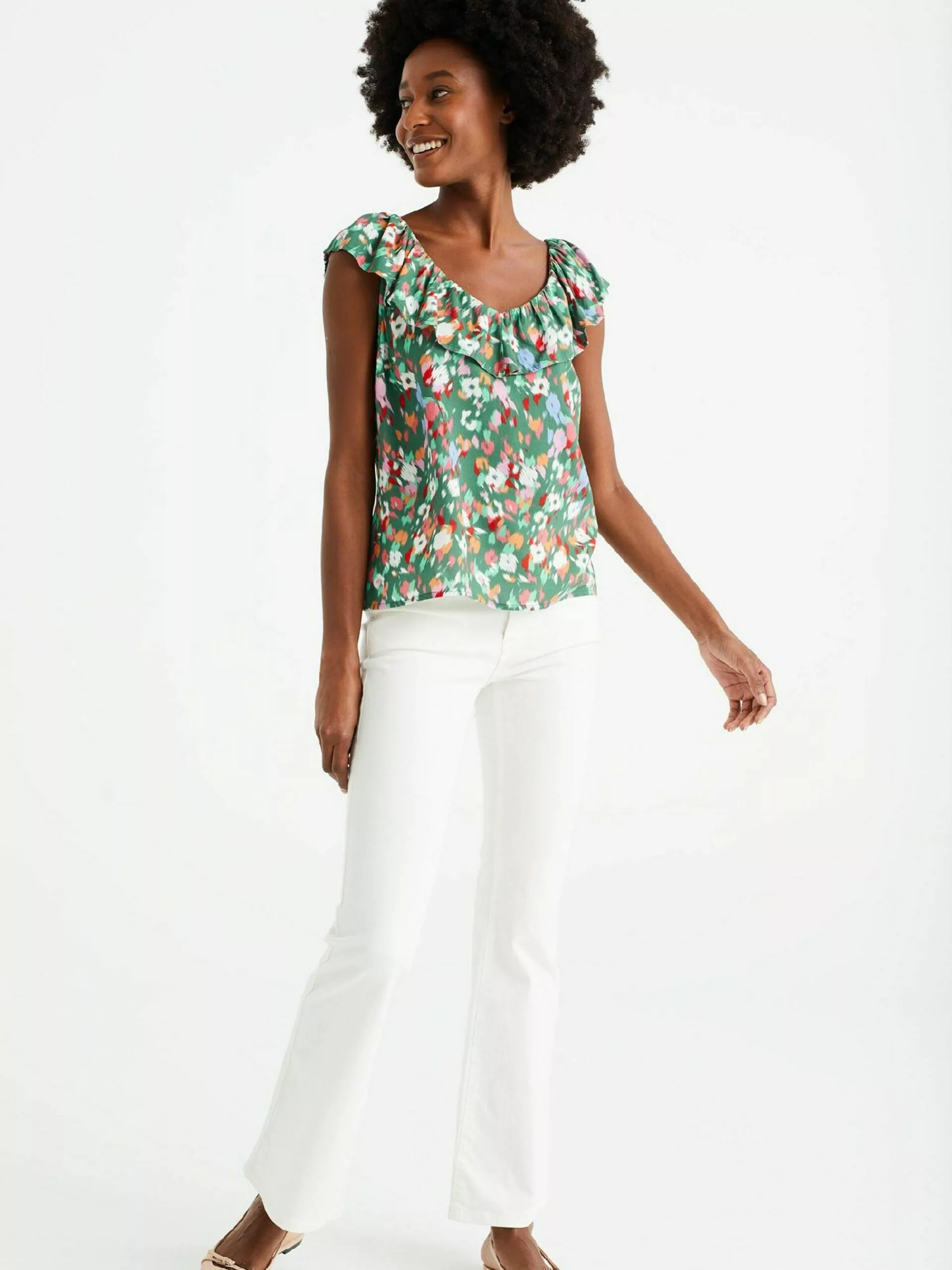 WE FASHION Blouses Chemisier Femme Vert Foncé 3 WE FASHION Blouses Chemisier Femme Vert Foncé – Image 3