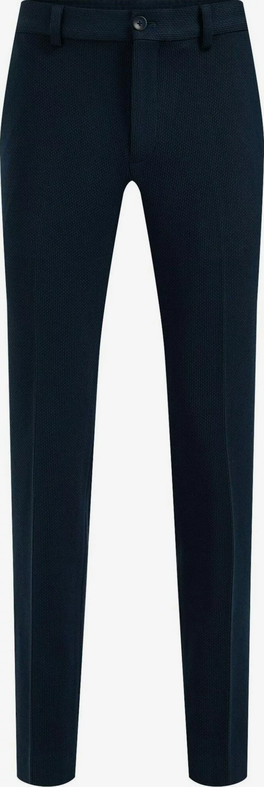WE FASHION Pantalons De Costume Coupe Slim Pantalon à Plis Homme Bleu Marine 1 WE FASHION Pantalons De Costume Coupe Slim Pantalon à Plis Homme Bleu Marine