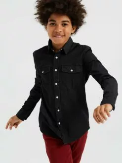 WE FASHION Chemises Coupe Slim Chemise Enfants Gris Foncé -WE FASHION Magasin En Ligne 2320d9dc94dfaef2ec082800257bbc8d
