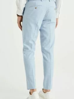 WE FASHION Pantalons En Toile Coupe Slim Pantalon Homme Bleu Clair -WE FASHION Magasin En Ligne 25ed136b950c9ce3967cb2ec264577b3