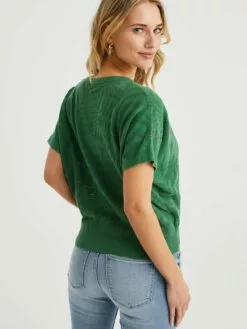 WE FASHION Pulls Maille Fine Pull-over Femme Vert -WE FASHION Magasin En Ligne 2848f7c6019a2da8e76230b85f7107dd