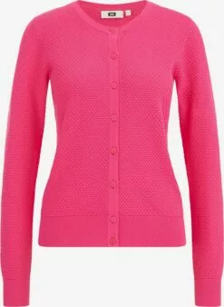 WE FASHION Gilets Cardigan Femme Rose