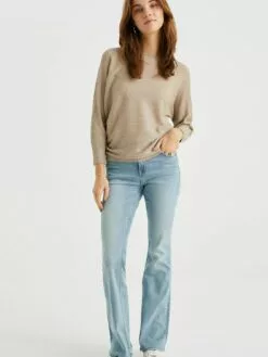 WE FASHION Pulls Basiques Pull-over Femme Beige -WE FASHION Magasin En Ligne 2a16d56b55f9220cfad803a6c1cdadba