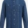 WE FASHION Chemises Décontractées Coupe Regular Chemise Homme Bleu Clair / Bleu Foncé