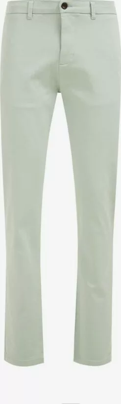 WE FASHION Chinos Coupe Slim Pantalon Chino Homme Menthe