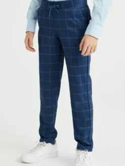 WE FASHION Pantalons Coupe Slim Pantalon Enfants Bleu Marine / Bleu Cobalt -WE FASHION Magasin En Ligne 2e22d949e757fb8a815324be20483da9