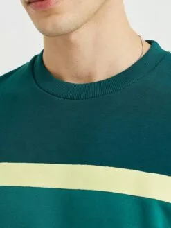 WE FASHION Sweatshirts Sweat-shirt Homme Vert / Vert Foncé -WE FASHION Magasin En Ligne 2e605790ab0edf902be764ddbc5653e5