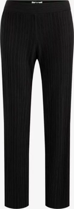 WE FASHION Pantalons En Toile Loosefit Pantalon Femme Noir