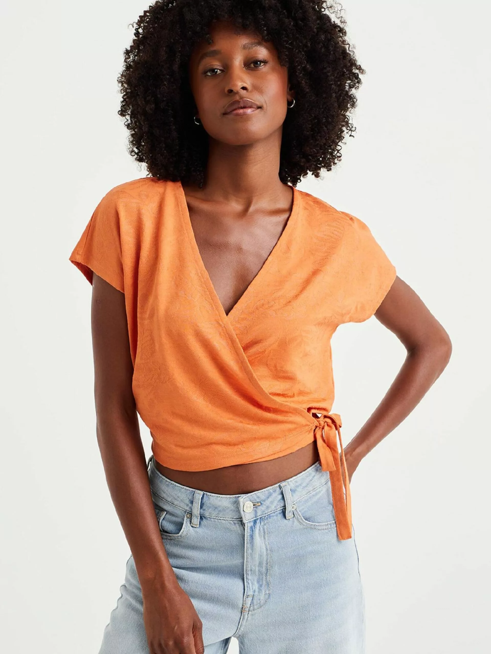 WE FASHION T-shirts T-shirt Femme Orange 2 WE FASHION T-shirts T-shirt Femme Orange – Image 2