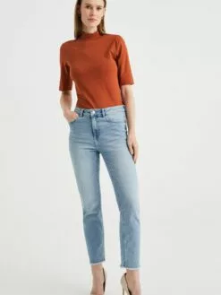 WE FASHION T-shirts T-shirt Femme Rouille -WE FASHION Magasin En Ligne 320287bf6ce59e44cb011475fbdd6697