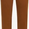WE FASHION Chinos Coupe Slim Pantalon Chino Homme Caramel