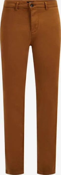WE FASHION Chinos Coupe Slim Pantalon Chino Homme Caramel