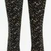 WE FASHION Pantalons évasé Leggings Femme Noir
