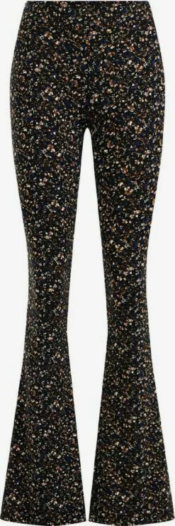 WE FASHION Pantalons évasé Leggings Femme Noir