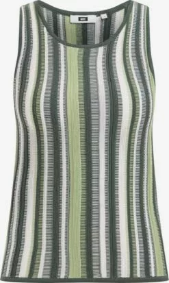 WE FASHION Débardeurs Haut Femme Vert Chiné