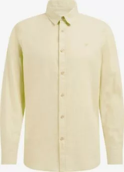 WE FASHION Chemises Décontractées Coupe Slim Chemise Homme Vert Clair