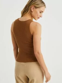 WE FASHION T-shirts Et Tops Tops En Tricot Femme Caramel -WE FASHION Magasin En Ligne 34f9af96a45396f62603e2f829db1208