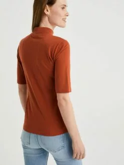 WE FASHION T-shirts T-shirt Femme Rouille -WE FASHION Magasin En Ligne 369207a346e3929c83e588a61cd56741