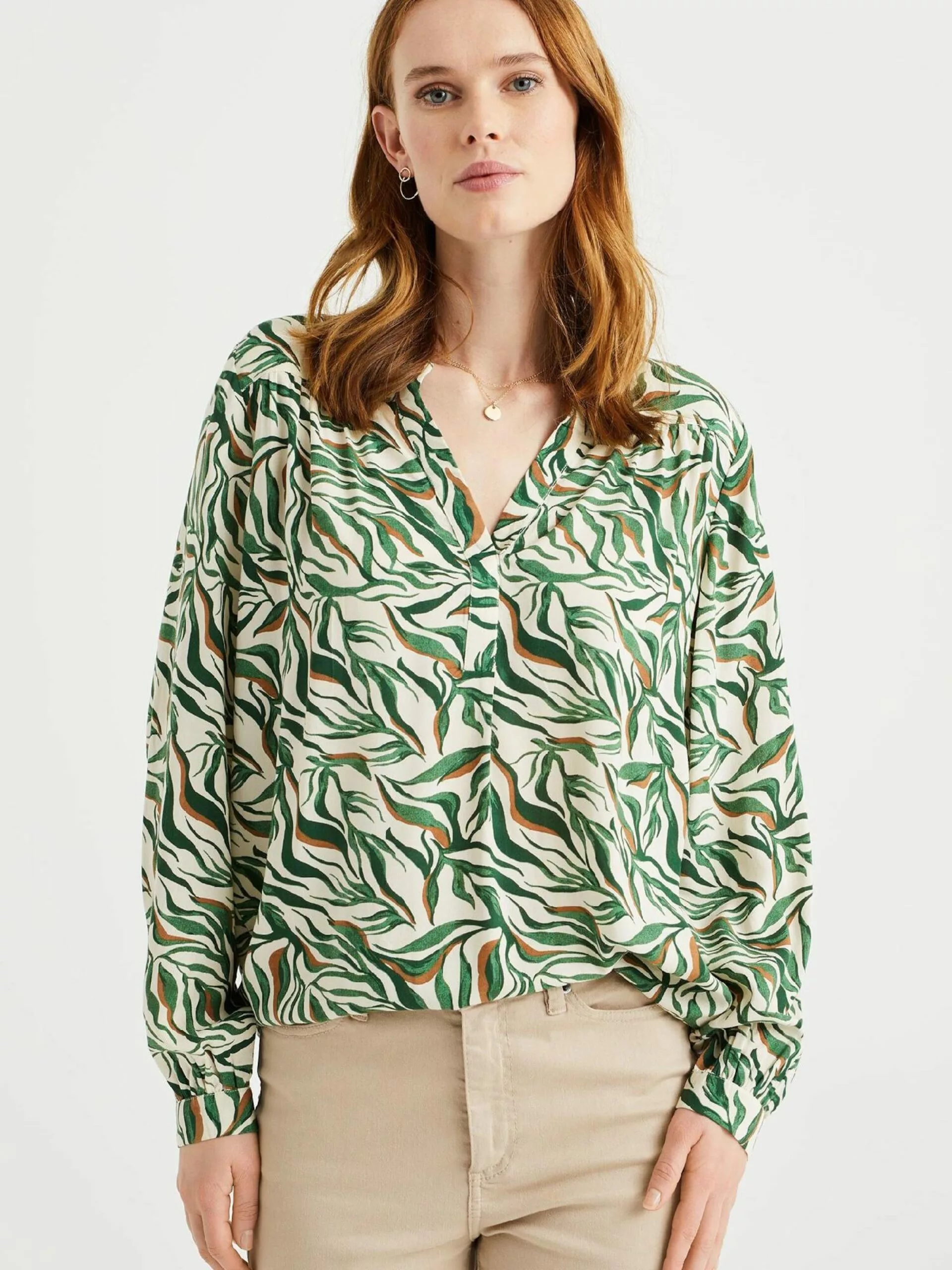 WE FASHION Hauts Chemisier Femme Blanc 5 WE FASHION Hauts Chemisier Femme Blanc – Image 5